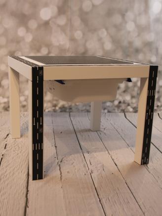 Legotisch Bausatz, Trofast Halterung, Klemmbausteinplatte, Straße z.B. für IKEA Lack oder beliebiger Tisch